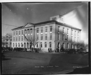 Lubbock Federal Courthouse view to the northwest on Broadway Avenue, circa 1931- Photo courtesy of the Lubbock History Collection, Southwest Collection/Special Collections Library