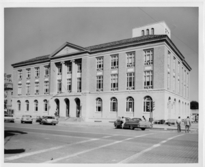 Lubbock Federal Courthouse view to the northwest on Broadway Avenue, circa 1962- Photo courtesy of the Winston Reeves Collection, Southwest Collection/Special Collections Library